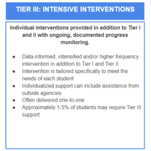 MTSS. Tier 3