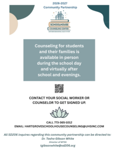 SchoolHouse Counseling Flyer. 2026 2027