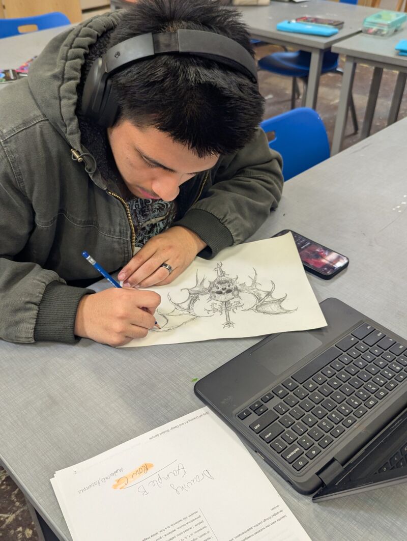 Image for the Tweet beginning: Ms. Leveston's AP Art classes