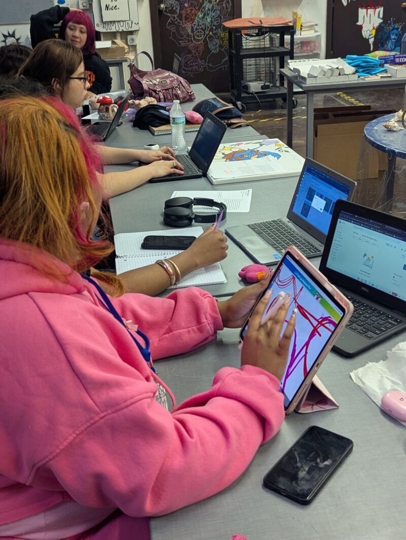 Image for the Tweet beginning: Ms. Leveston's AP Art classes