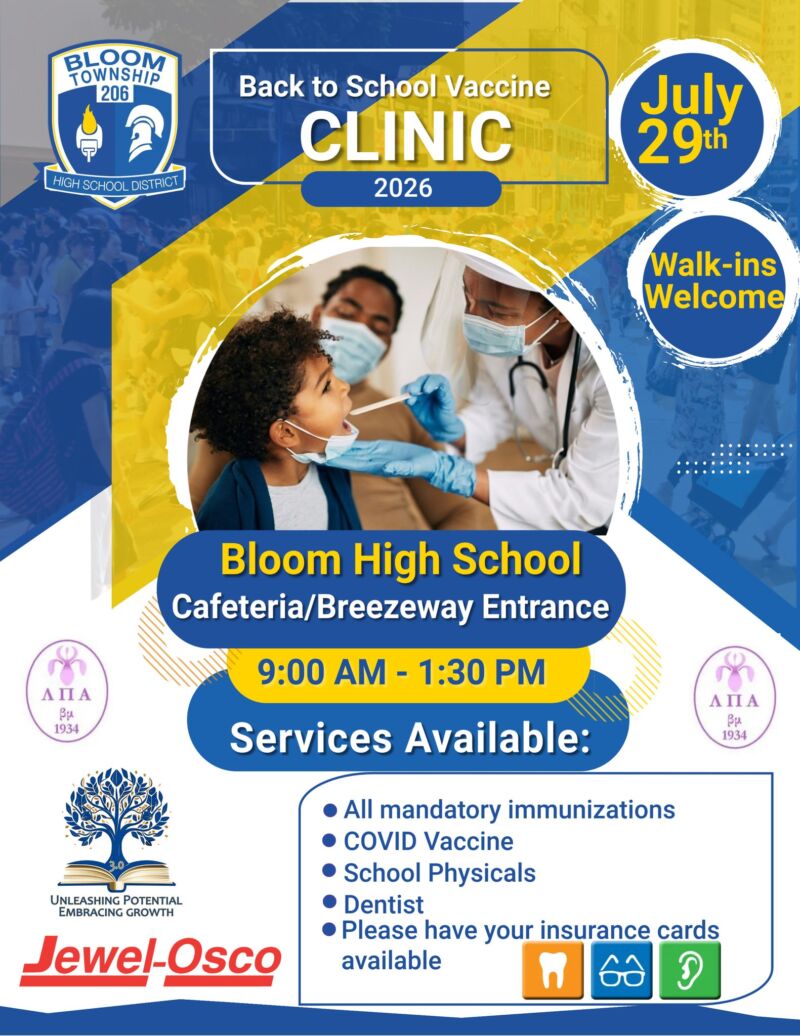 Image for the Tweet beginning: Back-to-School Clinic at Bloom High